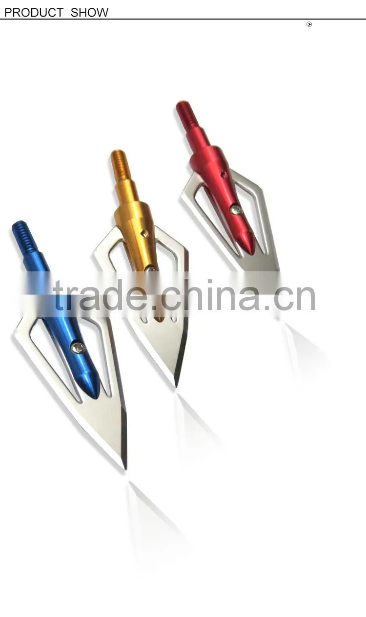 golden roadhead 100 grain 2 blade broadhead 2" X 7/8" Large incision Hunting large animals Arrow