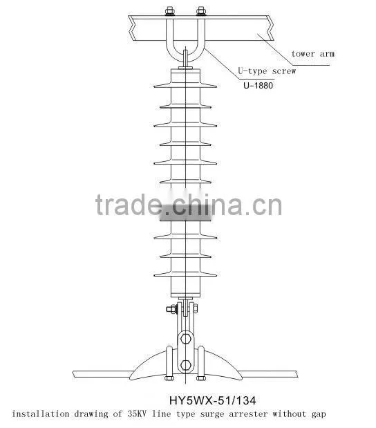 High Voltage Surge Arrester 110KV