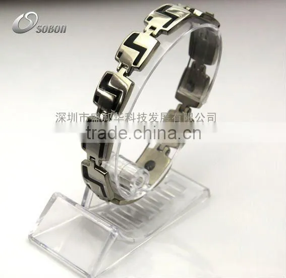 Pure titanium bracelet with pure germanium dots