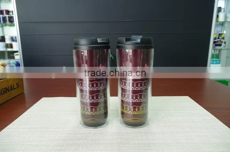 Popular promotional gift PP and PS color changing magic travel tumbler