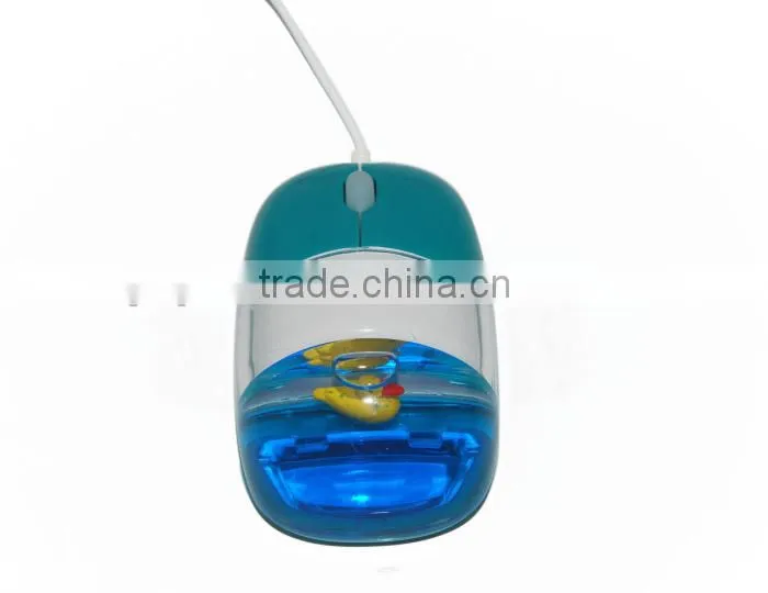 New computer USB wired gift liquid aqua mouse with light-up logo