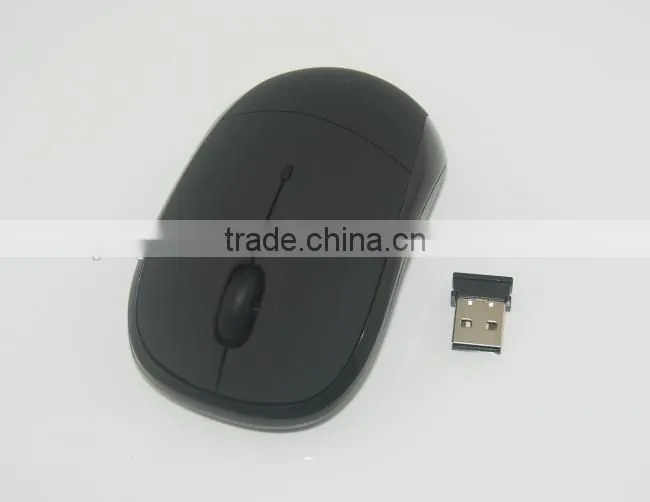 2.4G Wireless gift mouse with mini receiver for computer in black color