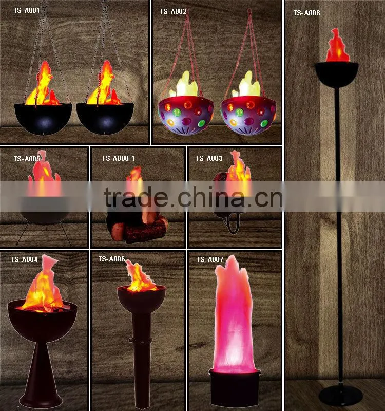 Indoor Halloween table style led fire flame light decoration