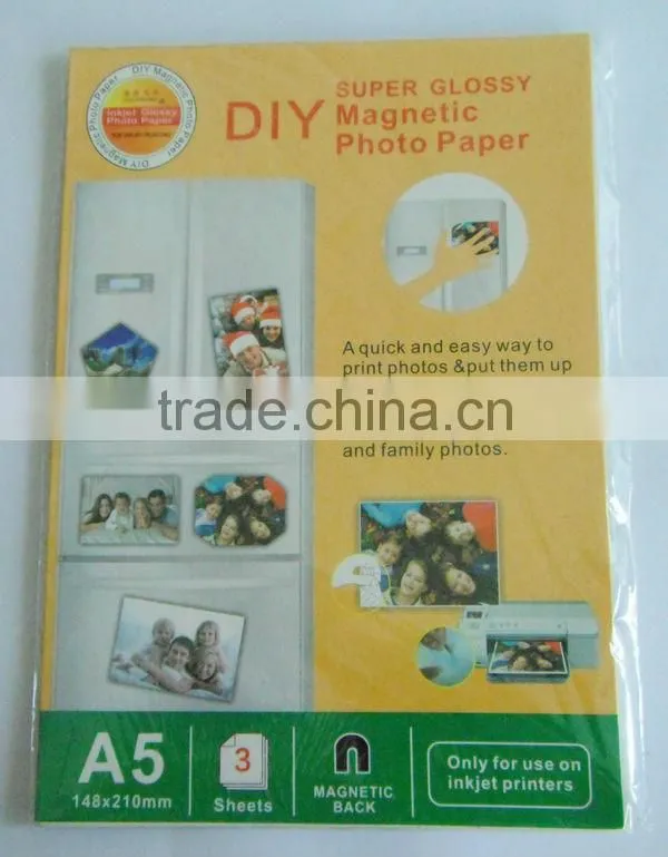 China manufature A4 magnetic high glossy photo paper wholesale photo paper