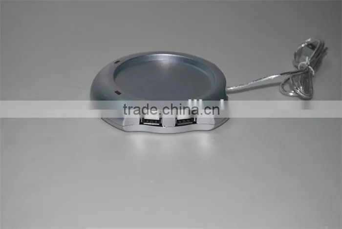 Computer 4 port usb hub cup heater mug warmer