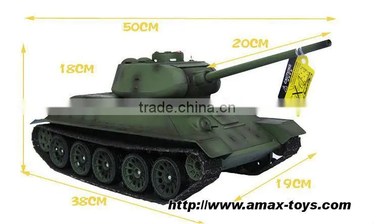 rt-39091 New 1/16 2.4Ghz RC Russian T-34/85 Tank With BB Sound & Smoke