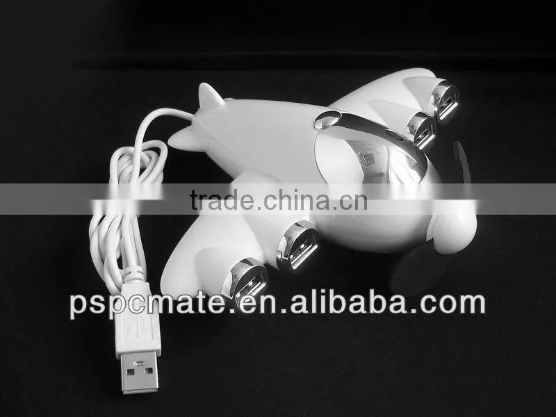 plane shape usb hub with 4 ports