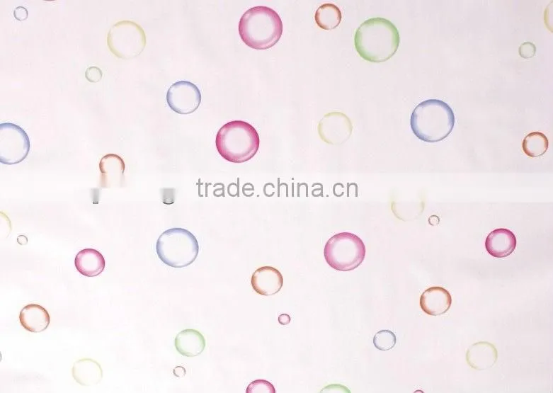PVC self adhesive white background colorful bubbles decorative wall decals P1310-1