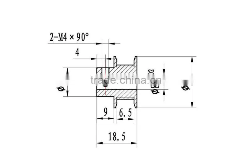 GT2 Timing Pulley, 8mm Bore, 40 Teeth, for 6mm belt