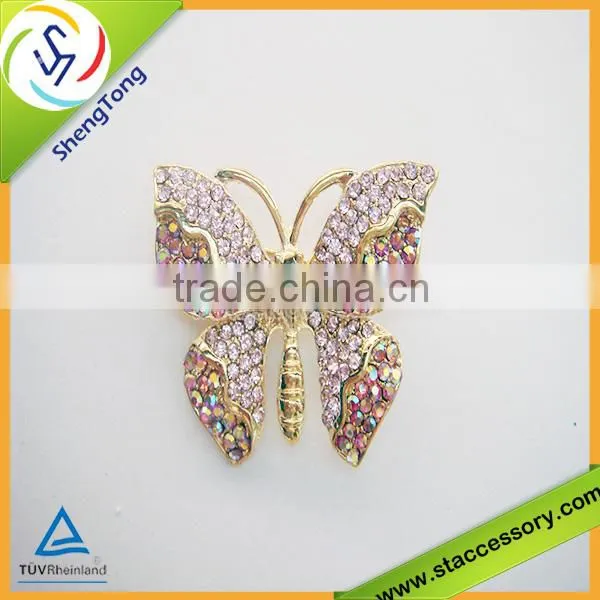 Fashion crystal butterfly brooch