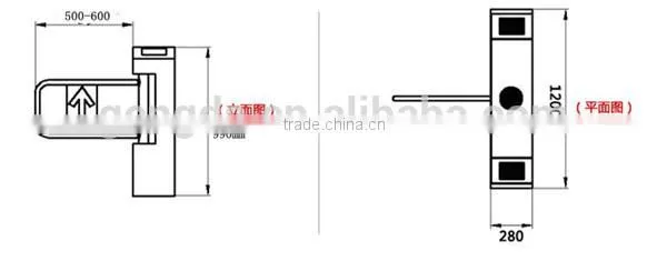 widely used crowd control swing turnstile with intelligent identification parking system