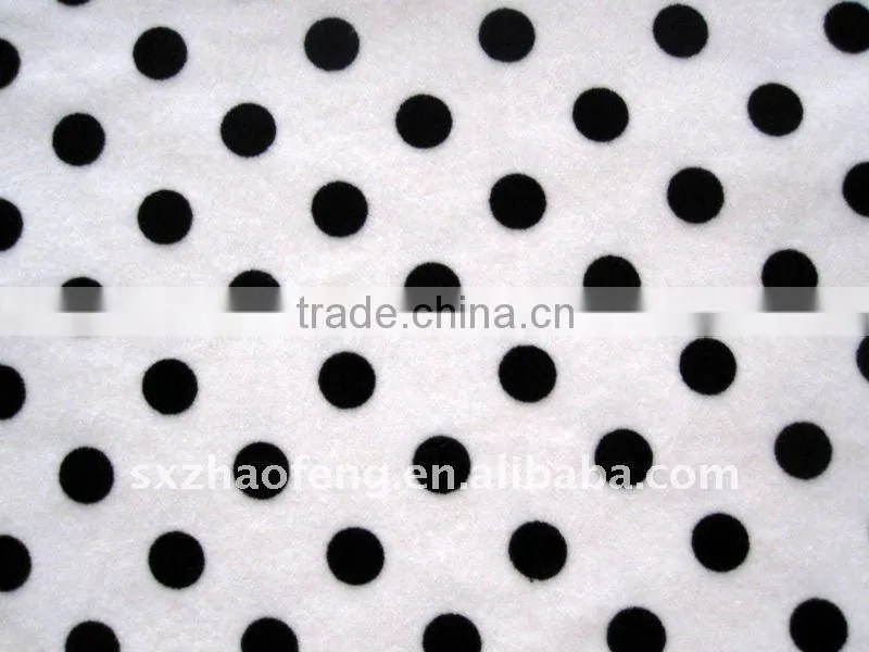 cotton spandex printed velvet fabric