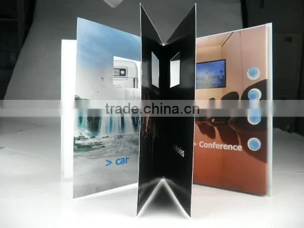 Promotional Fashional customized video greeting cards for advertising /wedding invitation gift
