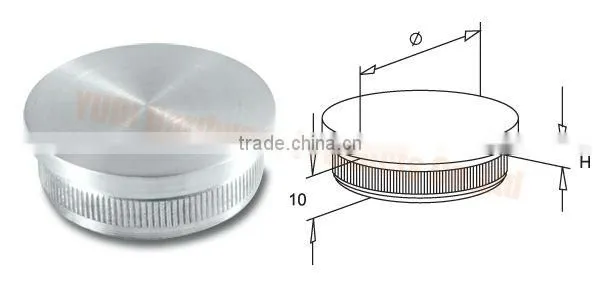 stainless steel 304 railing round post caps