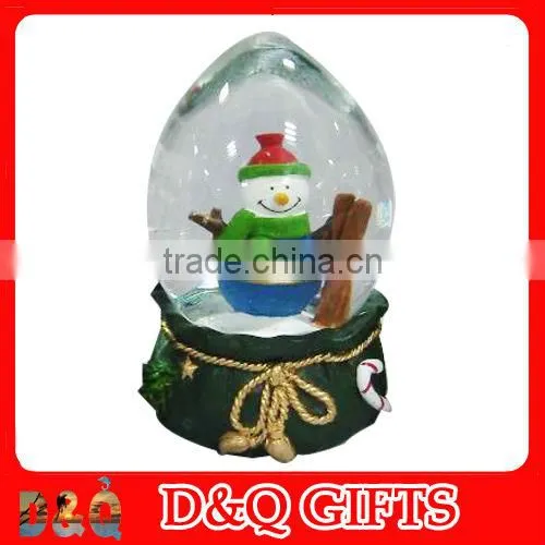 Egg shaped Christmas water globe,snow globe
