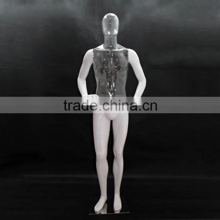 high gloss white and transparent unbreakable plastic mannequin