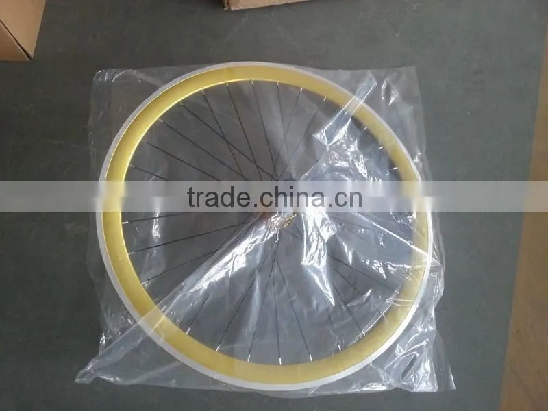 2016 hot selling aluminum alloy wheel set fixed gear wheelset filpflop hub cnc wheelset china wheelset factory