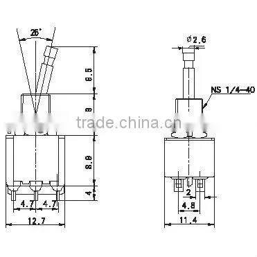 On off on toggle switch&on off toggle switch
