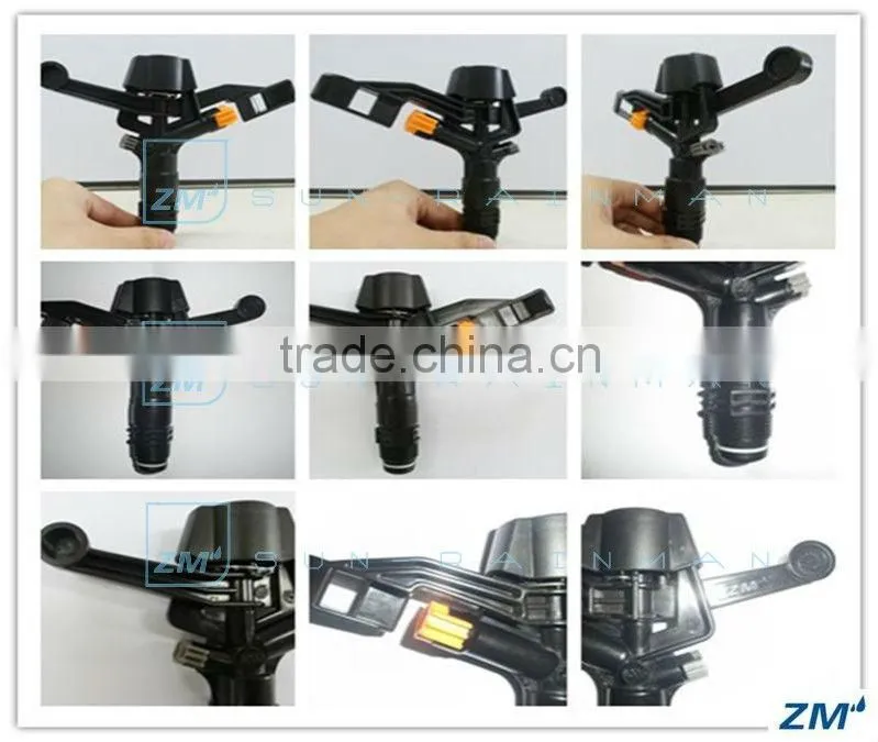 plastic impact sprinkler 3/4" male full circlefor agricultural irrigation