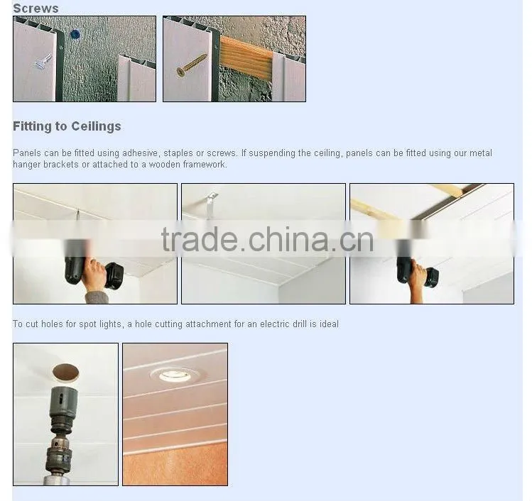 PVC Laminated Wall Cladding for interior decoration