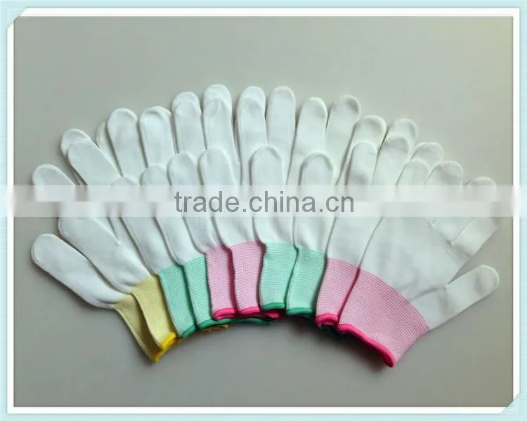 Dust room used 13 gauge knitted white Nylon Gloves 4131