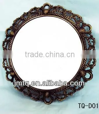 special round shape lace trimmings table mirror
