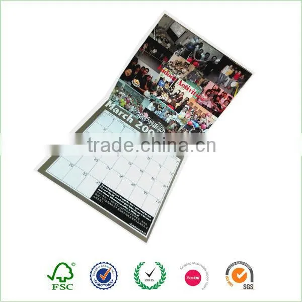 Cheap price custom design wall calendar