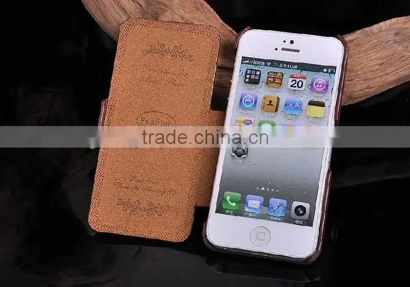 Excellent quality Horizontal Litchi Texture cowhide Flip Leather case for iphone 5 case,cases for iphone 5 case