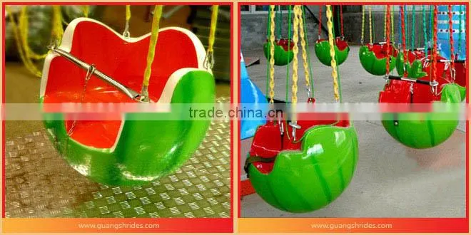 Happy Swing ! outdoor mini amusement rides fruit theme park flying chair for sale