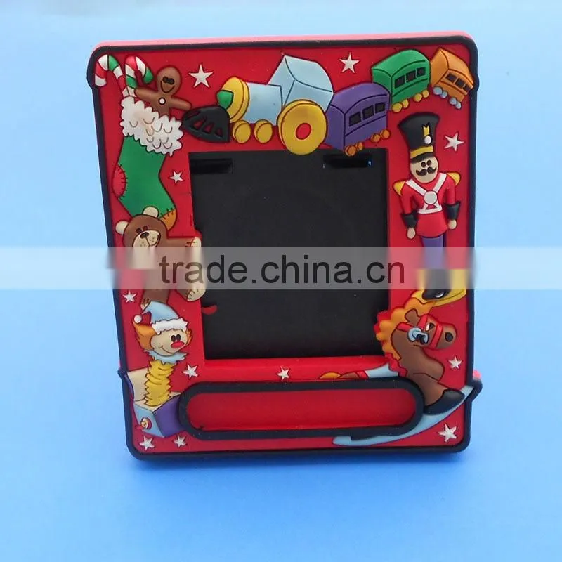Funny Father Christmas /Santa Claus 3d soft pvc/bubber photo frame