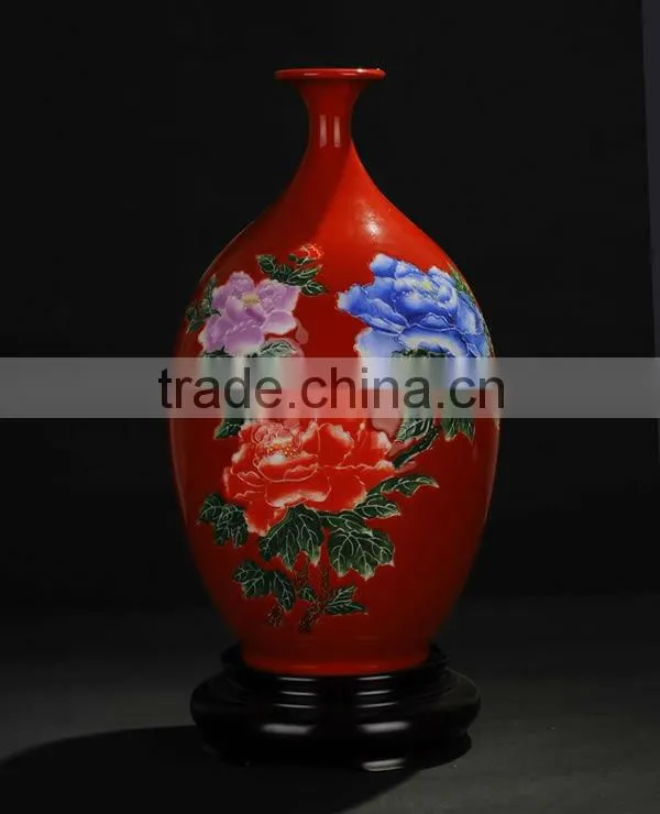 colored emamel vase