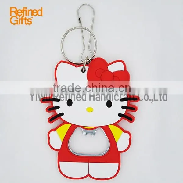 Manufacture Hello Kitty Beer Openers silicone keychain