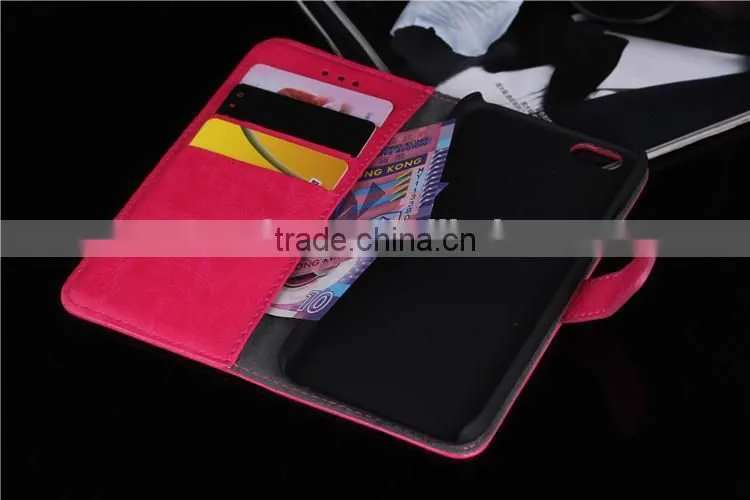 Factory direct selling crystal grain leather mobile phone case for iphone 6