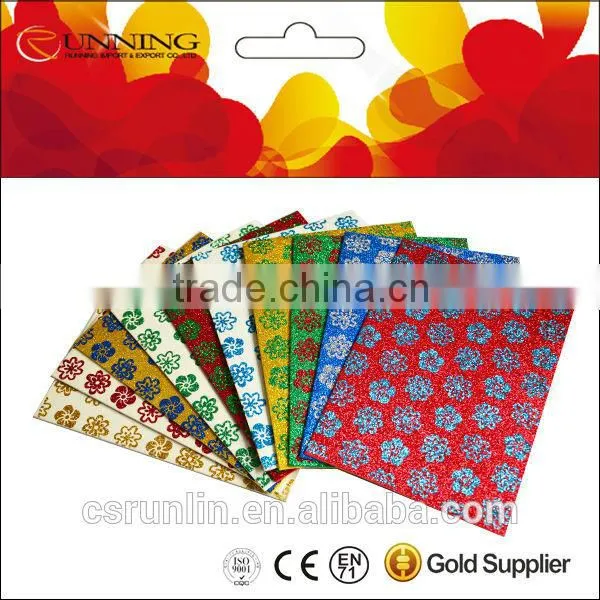 Children DIY self-adhesive eva glitter punched goma eva foam sticker
