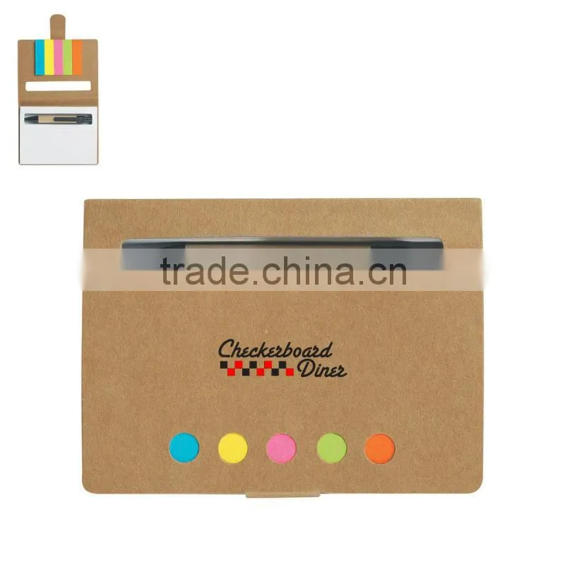 Eco-Friendly Memo Case With Sticky Flags & Pen