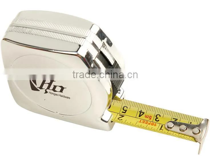 Shining silver color case cloth measuring tape