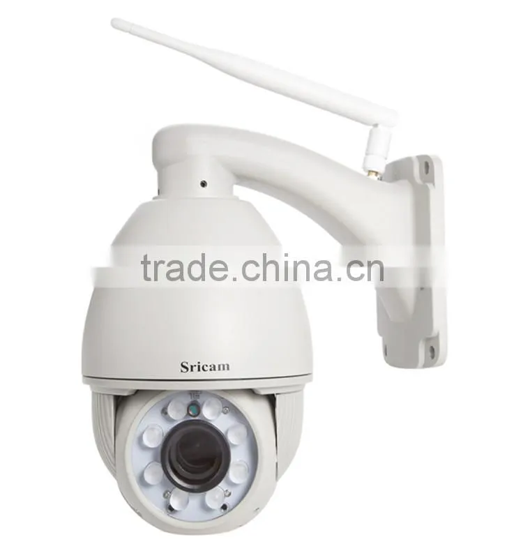 OEM/ODM Sricam SP008 p2p Pan tilt 128g IR 50 meter Speed Onvif full hd wireless ip ptz camera Dome security PTZ Camera