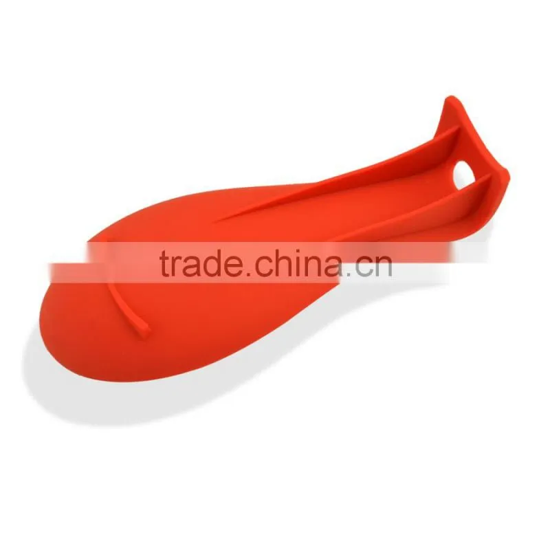 Almond-Shaped Spoon holder Silicone Spoon Rest With A Unique Design