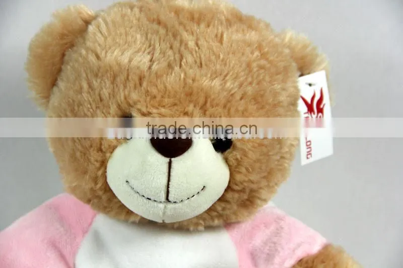 Luckiplus Hot Sale First Class Adorable Icecream Cloth Bear Pink and Blue Safe Technology Toy For Kids