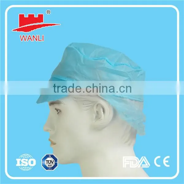 Blue /White PP snood cap for food industry