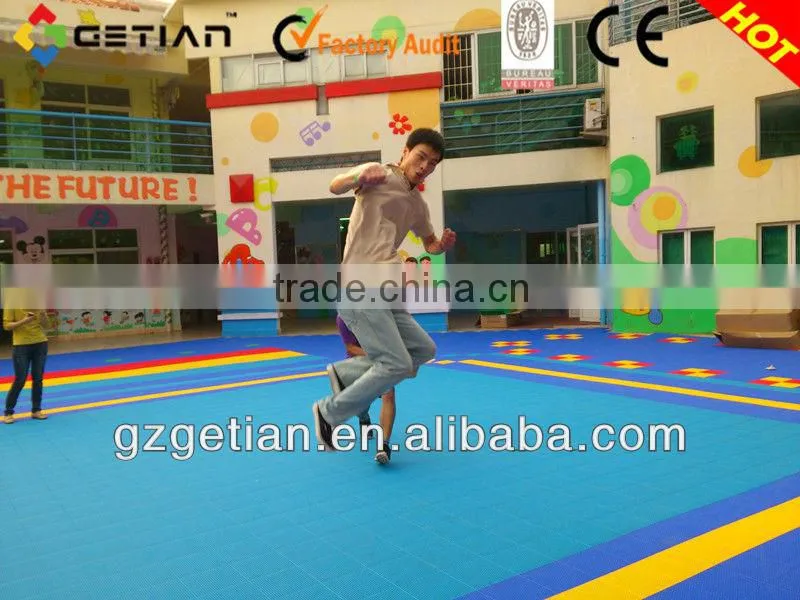 Nondeformable multi sports flooring, gym sports floor and handball court sports flooring.