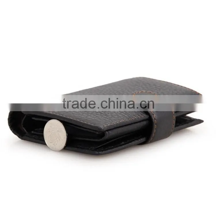 Wholesale black luxury leather wallet for men