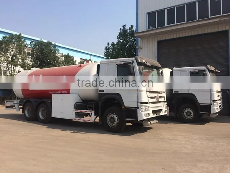 High performance customized Sinotruck Howo 6x4 lpg gas cylinder tank truck