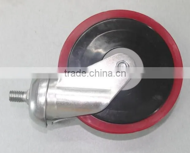 escalator caster for shopping cart