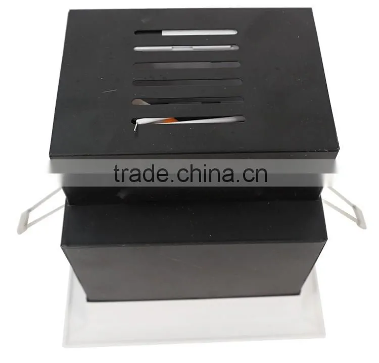 new design professional dimbal square 12w 15w cob led grille downlight