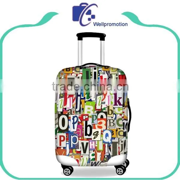 Full Printing Elastic Spandex Suitcase Cover Protector For Teenagers