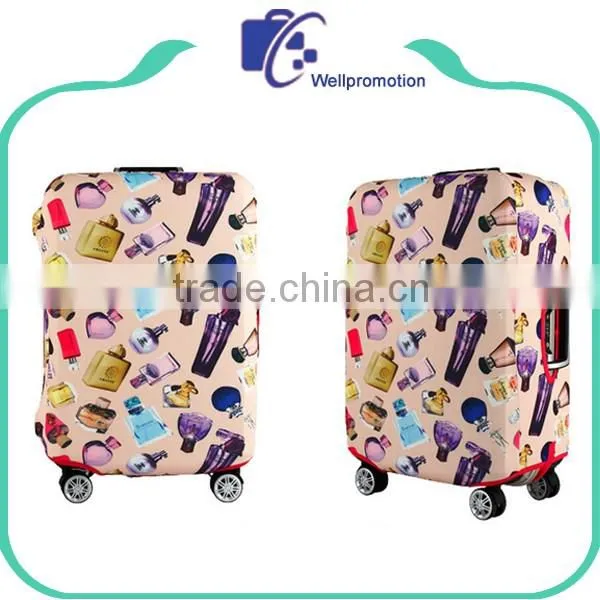 Custom elastic waterproof protective luggage cover spandex