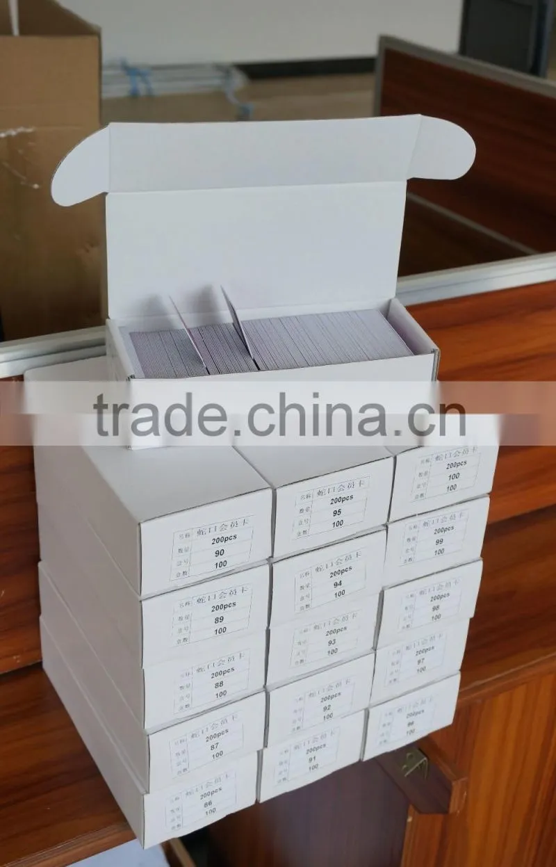 blank PVC white card, contact SLE5542 chip card for inkjet printer