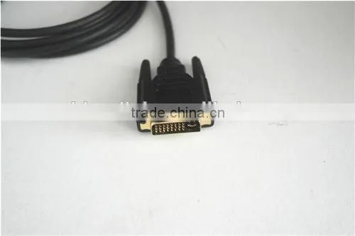DVI-D 24+1 pin Dual Link Cable DVI Male to Male Gold 1.8m