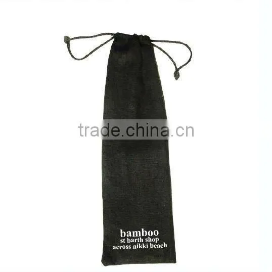 black flocking logo printing fan bag